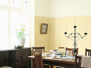 Traditional yellow dining room project